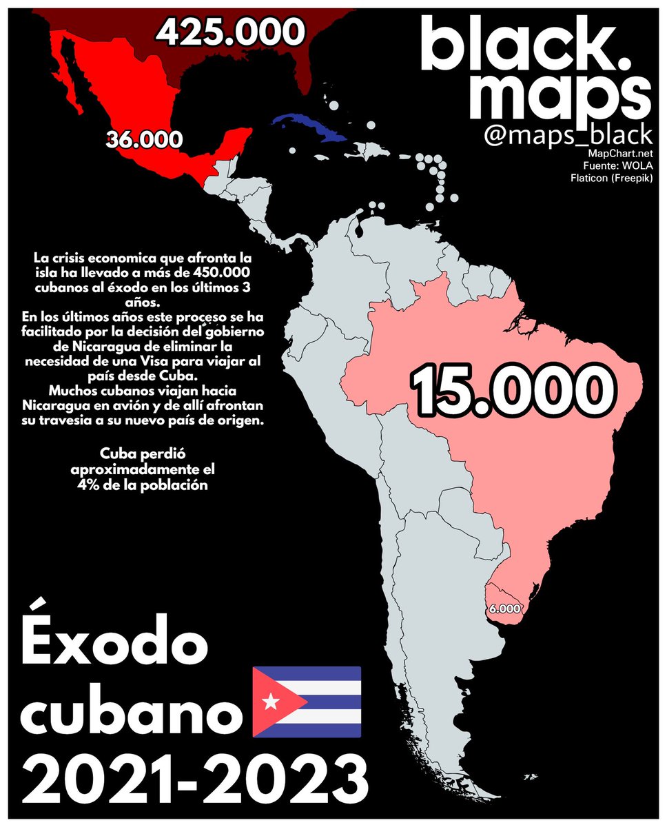maps_black's tweet photo. Éxodo cubano 2021-2023 🇨🇺 https://t.co/v6nKExYxBa