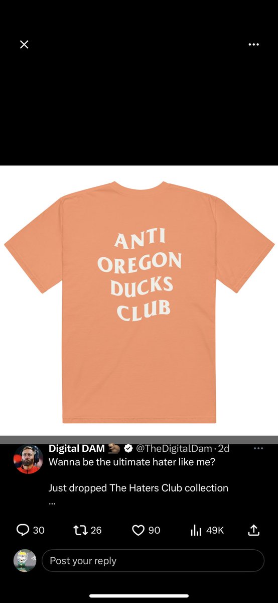 Okay but this in green would actually slap and I would buy.
That with No Natty in all caps along the back would be an insta-buy.

Big fun negaduck energy and I am ABOUT it.