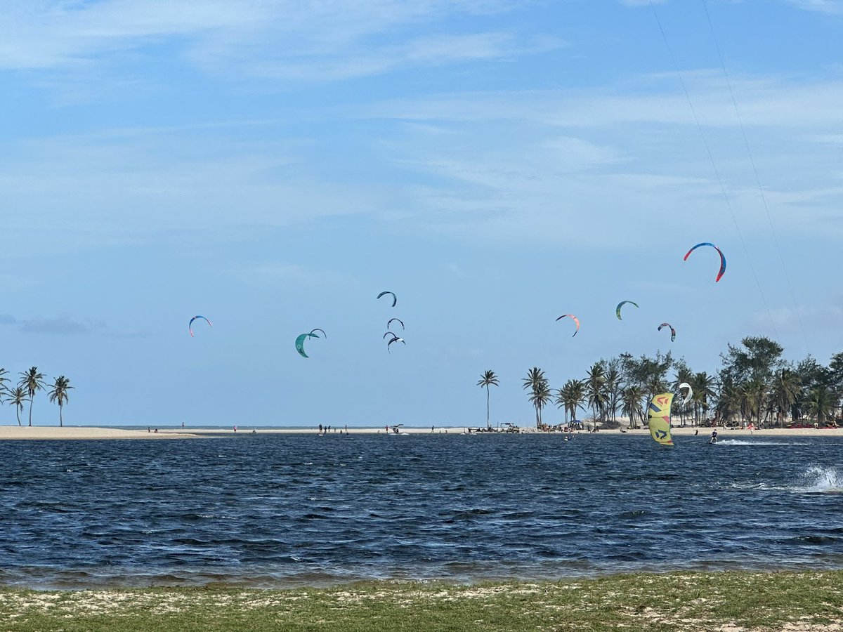 Got out to the legendary Cauipe lagoon. Kind of kiteboarder’s pilgrimage. On Monday morning more than 20 of us blazing up and down in this little waterway! #experiences #awesomeCumbuco #kiteboard