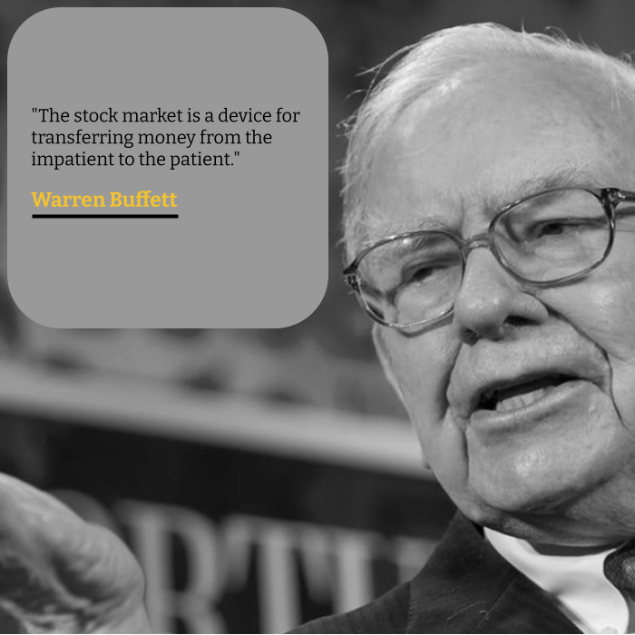 houseofgrit's tweet photo. "The stock market is a device for transferring money from the impatient to the patient."

Warren Buffett https://t.co/QF1GmdQG4F