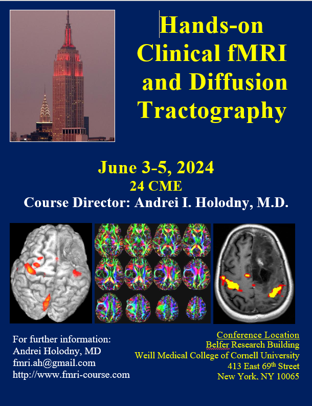 Hands-on Clinical fMRI and Diffusion Tractography June 3-5, 2024