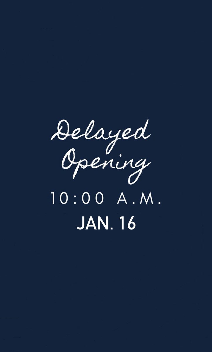 All Saints’ will have a delayed start at 10 a.m. tomorrow, Tuesday, January 16. All outdoor sports are cancelled for tomorrow, as is morning transportation. Be safe, Saints!