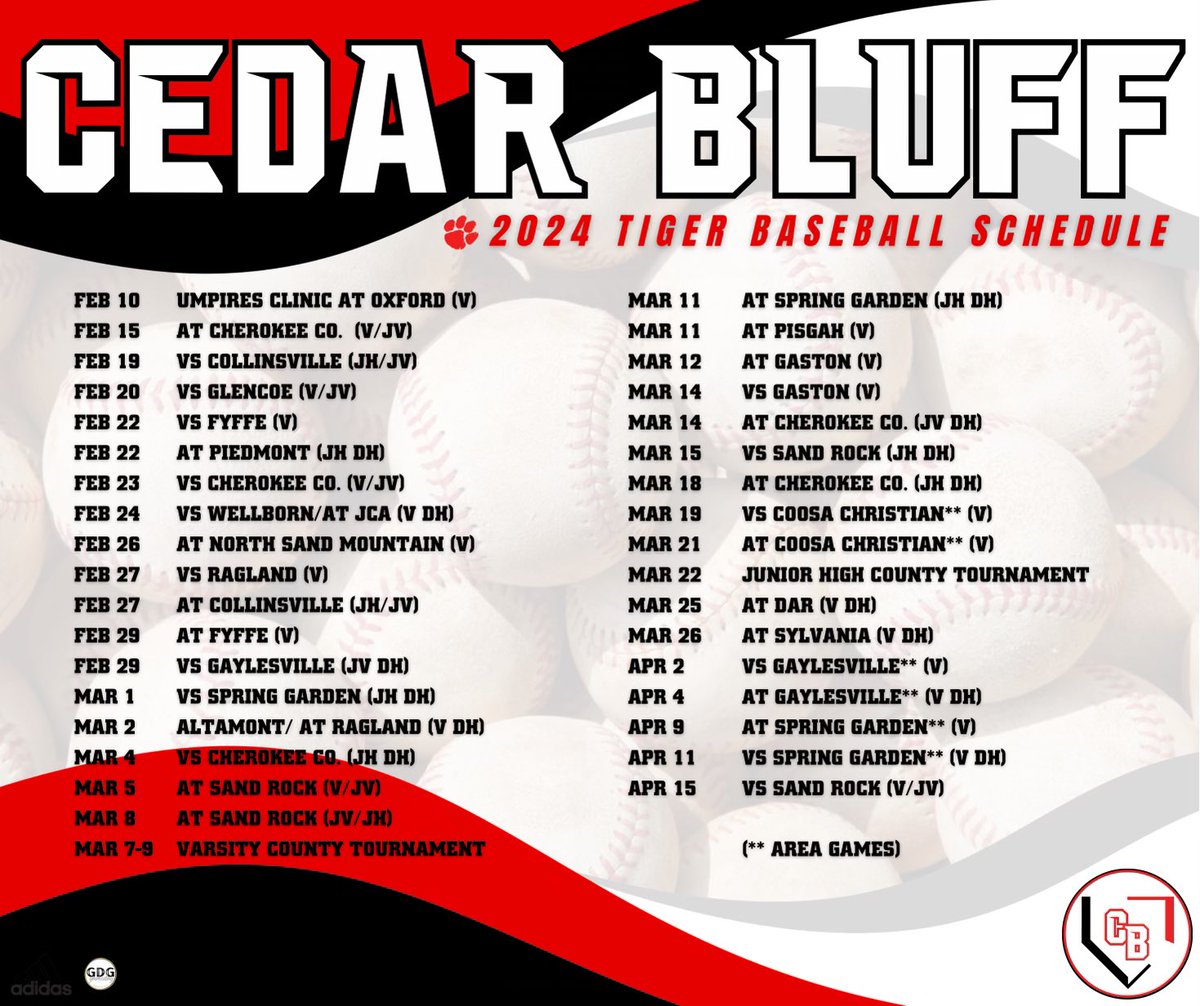 cbluffbaseball's tweet photo. #ScheduleDrop @GameDayGraphic2 https://t.co/pGE1aI9olc