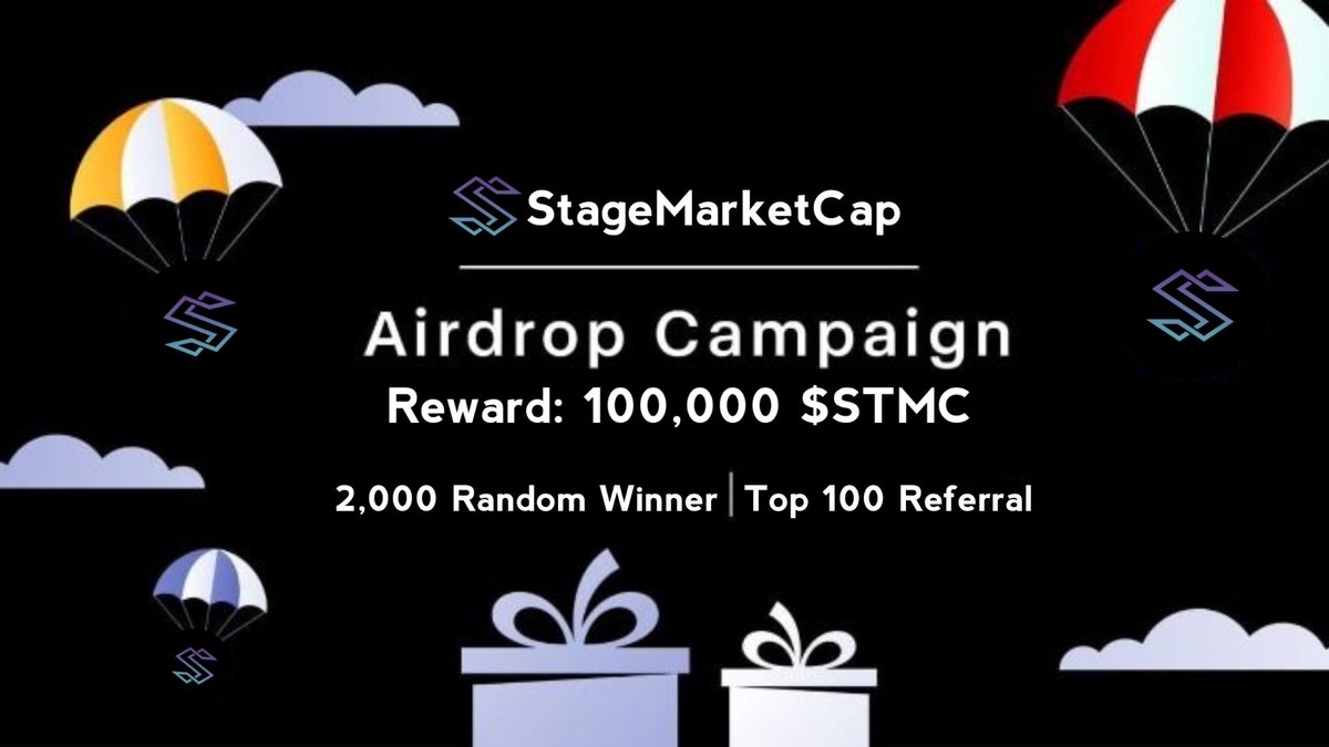 AirdropBrotherX's tweet photo. 🪂 Airdrop: StageMarketCap
💰 Reward Pool: 100,000 $STMC
🏆 Winner: 2,000 Random &amp; Top 100 Referral
📅 End date: 30th January, 2024
🏦 Distribution: 1st February, 2024

🔗 Airdrop Link: https://t.co/NHMA3uUat6

#Airdrop #Airdrops #Bitcoin #StageMarketCap #Binance  #Giveaways #BTC https://t.co/1oiBBBMiUb