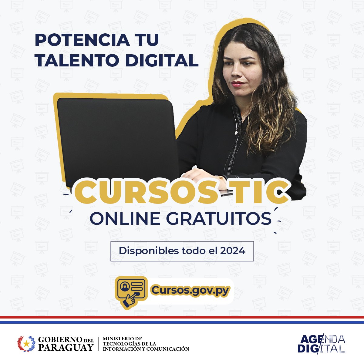 Miticpy's tweet photo. ➡️ | Portal de Cursos ofrece capacitación en línea de forma permanente en este 2024 para fortalecer capacidades TIC

 🔹 Son gratuitos y están disponibles en https://t.co/1kRC0aDkhi

🔹 Más info: https://t.co/6Coy3dmM6n https://t.co/LH7NswxDn7