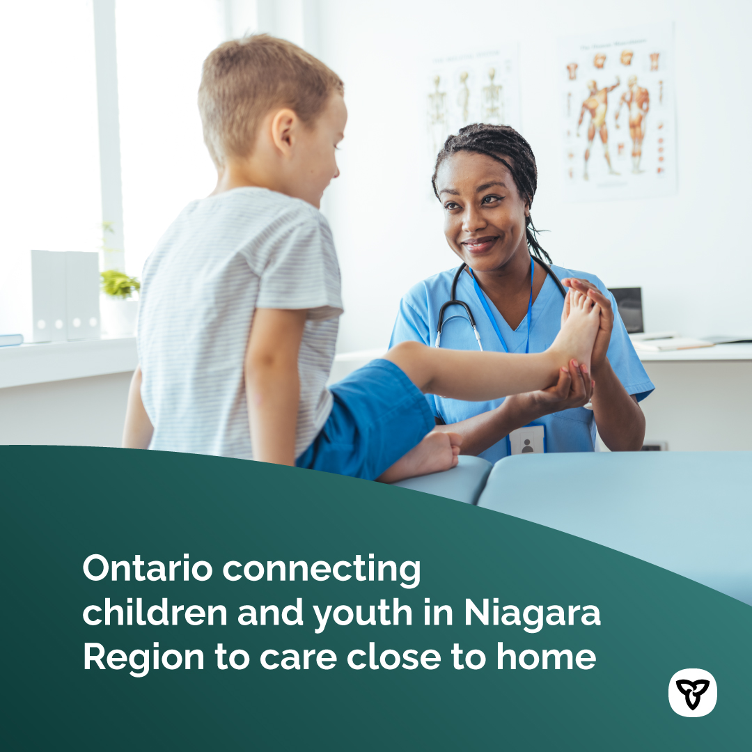 Ontario is investing nearly $2.3 million to increase access to #pediatric services for children and youth in Niagara Region so they have the care they need, when they need it, right in their own community. Learn more: news.ontario.ca/en/release/100…