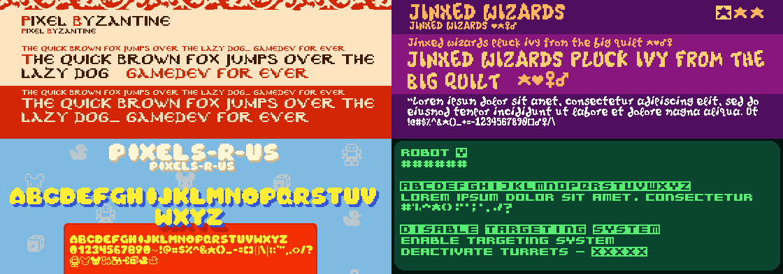 castpixel's tweet photo. A bunch of pixelart fonts, free on my patreon 
https://t.co/uNjlDX1xrg https://t.co/moRTx58i1q