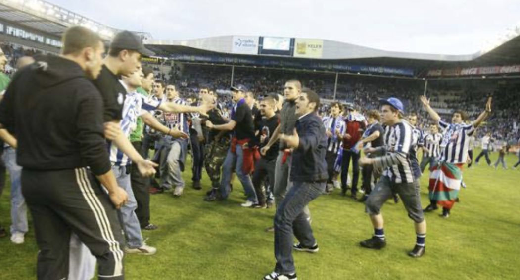 Eztanda Norte y Peña Mujika incidentes en un Alavés-Real Sociedad. 
Temporada 07/08.