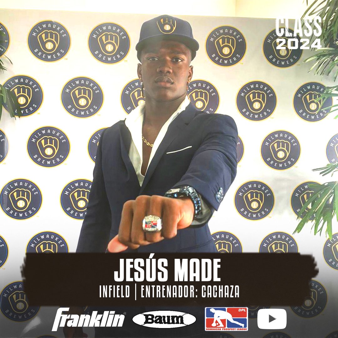 DPLBaseball's tweet photo. Felicidades a nuestro IF Jesús Made por su contrato con los @brewers 

Video aquí https://t.co/GJBBBUJfKa

#DPLBaseball #Enero15 https://t.co/FJZ57FrHK7
