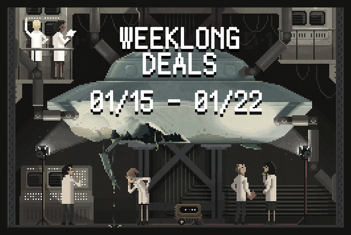 💀💀WEEKLONG DEALS💀💀
All our games 25% off!!
From 01/15 to 01/22!!
bit.ly/42KlhkD 

#MidnightScenes #TheLibrarian #TheSupper #Unwelcome #Sale #creepy #horror #pixelart