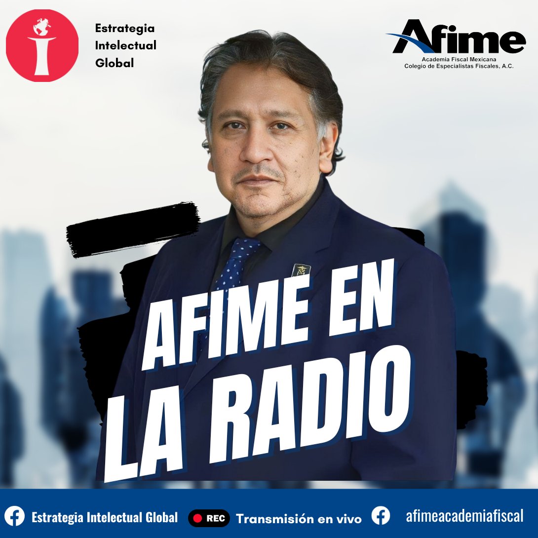 AfimeFiscal's tweet photo. 📢📹🔵 Los esperamos el miércoles en punto de las 13 horas con Estrategia Intelectual Global la transmisión ser a través de Facebook 📱, les contaremos los inicios de nuestra Academia. 

!Los esperamos! 😃 https://t.co/XSTB6W9Zsj