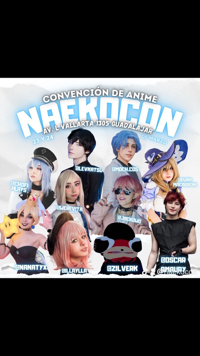 naekocon's tweet photo. Prepárense para conocer a nuestrxs invitadxs especiales, este 23 y 24 de Marzo estarán en #naekoforall 

Boletos: https://t.co/kDyFkJj1iH

Ubicación: Av. L. Vallarta 1305 Guadalajara https://t.co/UvDqZkoqHH