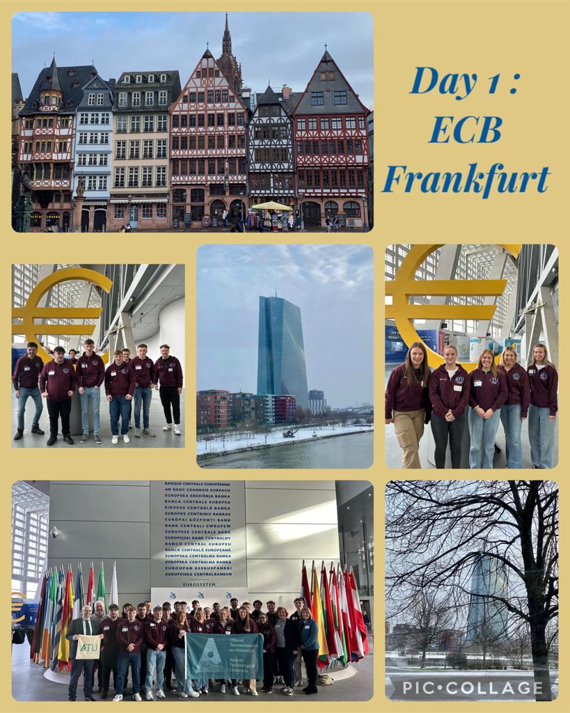 Day 1:  <a href="/ATU_GalwayCity/">ATU Galway City</a> Business School tour of the EU. A  visit to ECB in Frankfurt @RonanSheridan73 gave an  update on the current initiatives and discussed  issues of interest for students including interest rates inflation.  <a href="/OFlynnATU/">Orla Flynn</a>
<a href="/353Legal/">Deirdre McHugh</a>
<a href="/lorna_moynihan/">Lorna Moynihan</a> <a href="/MDruryGrogan/">Dr. Meghann Drury-Grogan, PhD, MA, HDip BS</a>