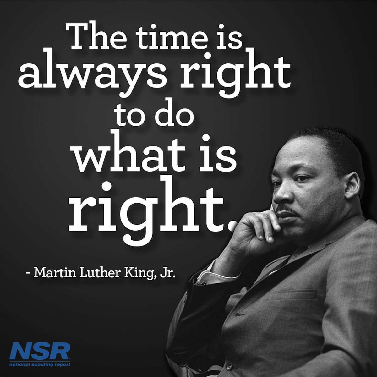 🌟 Honoring the legacy of Martin Luther King Jr. on #MLKDay today! Let's always remember these simple, but powerful words: 'The time is always right to do what is right.' Together, let's build a world where doing what is right is our guiding light. #Inspiration #MLKJrLegacy ✨