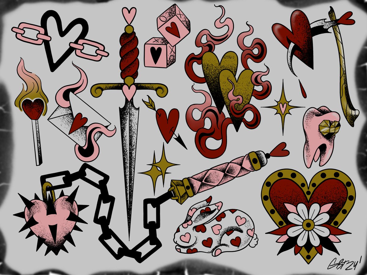 ghostbunnytat2s's tweet photo. Drawing things with hearts makes EVERYTHING cuter ❣️ https://t.co/cabFsNUXc8