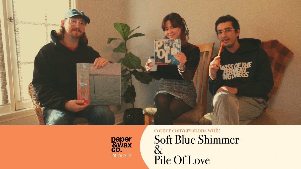 We sat down with Meredith & Charlie of @softblueshimmer and @RyanScottGraham of @pileofluv to listen to tracks off of their latest releases on Paper & Wax Co. (P.S. The discount codes might work…might.) You can watch the full video here: youtu.be/1ShAPu73paM?si…