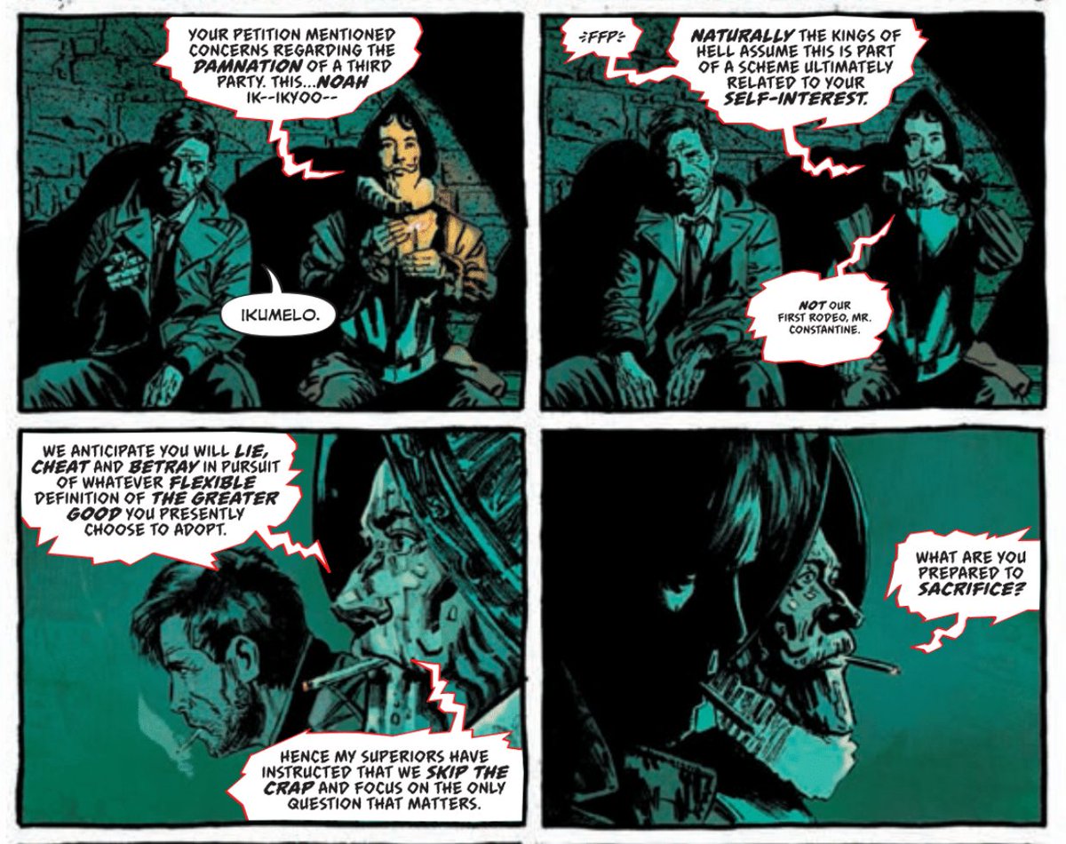 sispurrier's tweet image. Tomorrow.
He&apos;s back.
And he&apos;s up to his tits in bubbling shit.

#Hellblazer: DEAD IN AMERICA drops at your local comicbook store 1/16. Art by Aaron Campbell, colors Jordie Bellaire, letters @adityab, words yrs trly.