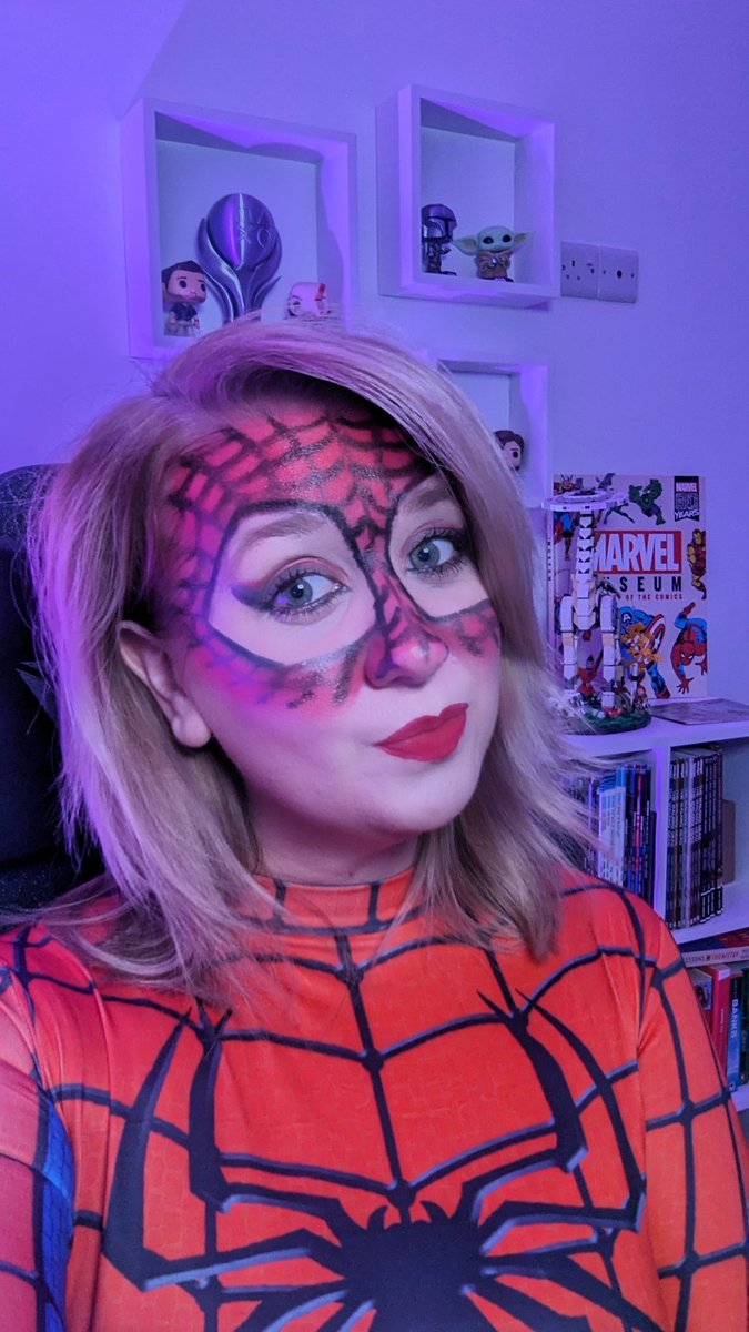I am live now starting Spider-Man 2!! Of course I had to dress up for this one 🕸️🕷️ join me over at twitch.tv/herfaultplays
