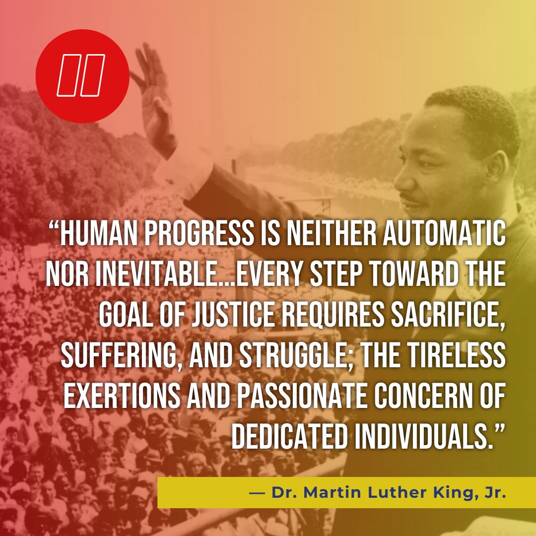 YLSCmovement's tweet photo. This Martin Luther King Jr. Day, we're taking a moment to think about Dr. King's wisdom and vision. His words remind us that pursuing justice isn't about fast change; it's about being persistent.
Join the movement!
โก๏ธ https://t.co/VTRdpd2O99
#MLKDay2024 #YLSCMovement https://t.co/bkcuSEmnpl