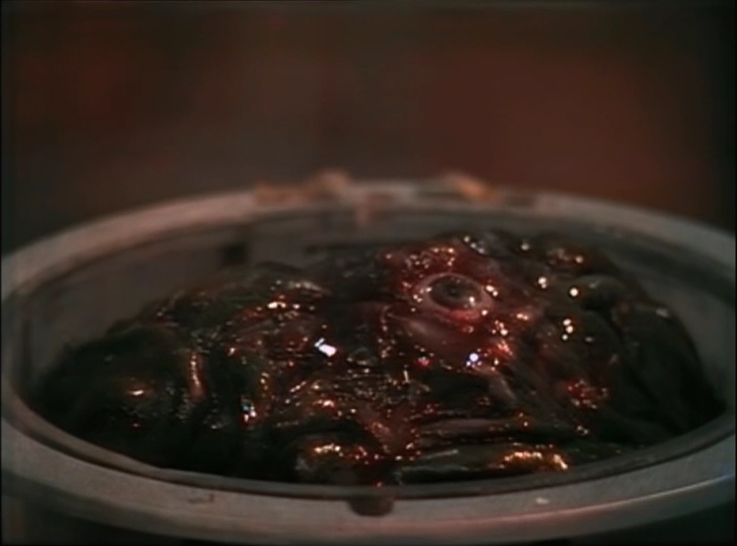 DWUDatabase's tweet photo. I can't remember having watched this scene before as the Keller Machine is opened and we see the creature inside. I'm not sure it was a good idea, it looks too Dalek like for me and the eye seems an odd embellishment. There something to be said for mystery #DoctorWho #MindofEvil https://t.co/ZcDmuxFdVk