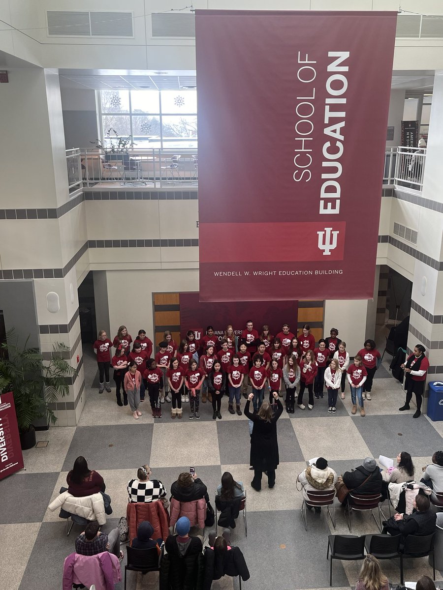 It was an honor today for our UES Choir to be invited to sing at the @IUSchoolofEd in celebration of #MLK2024. @MCCSC_EDU #NaturallyGlobal #ILoveMCCSC