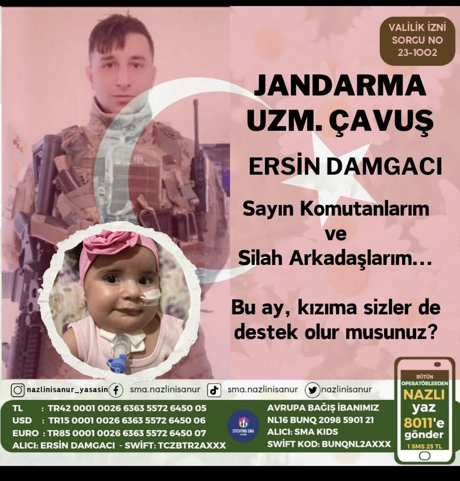 MuratBakan_35's tweet photo. Parla başardı şimdi sıra kahraman uzman jandarma çavuş Ersin Damgacı kardeşimizin kızı Nazlı’da 🙏🏼🇹🇷 https://t.co/Y9tcQ4m6dF