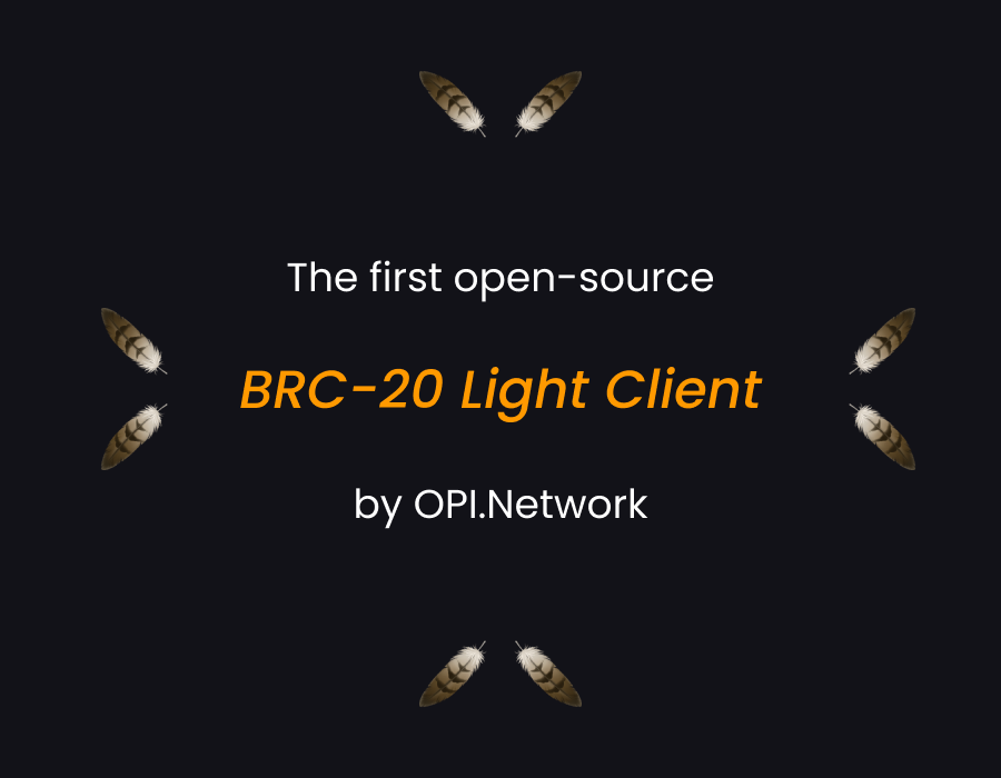opindexer's tweet photo. Introducing OPI Light Client for BRC-20!

Designed for builders to have easy &amp; fast access to verified protocol states on Bitcoin. 🫡

It's open-source, requires 100 GB disk &amp; 1GB ram and anyone can run one, even on tiny machines.

Read more &amp; Run Nodes! 🪶 https://t.co/e9soBlt958