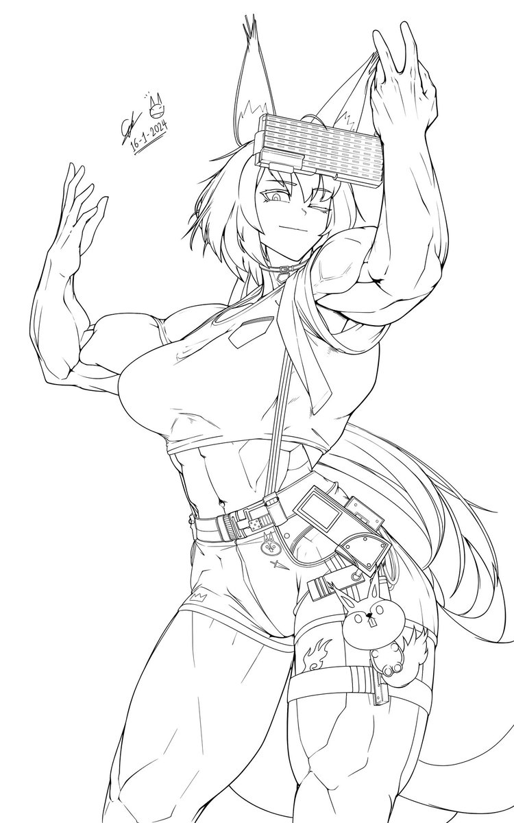 Commission Art
A clean sketch for a lovely client!
It's really fun to sketch this out!

#commissionart #digitalart #characterart #sketchart