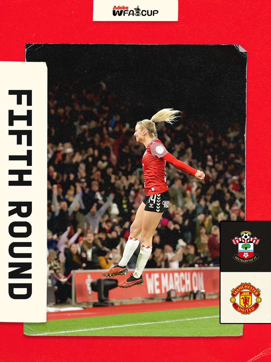 It's a big one! 🏆

#SaintsFC Women will host #MUFC in the <a href="/AdobeWFACup/">Adobe Women's FA Cup</a> fifth round: