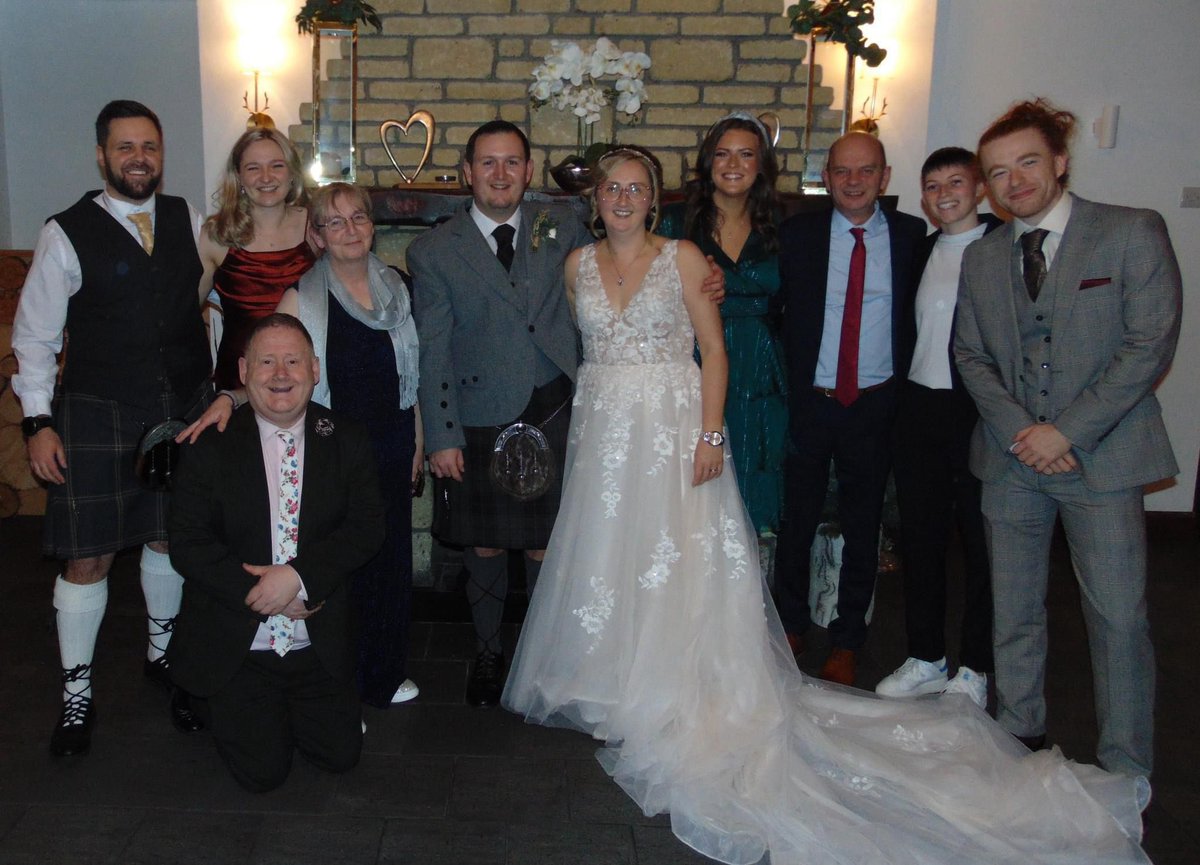 InverclydeDofE's tweet photo. Congratulations Mr &amp; Mrs Devlin! Proof that we have other clothes rather than our waterproofs and hiking boots ⭐️ https://t.co/xMlKggIlBb