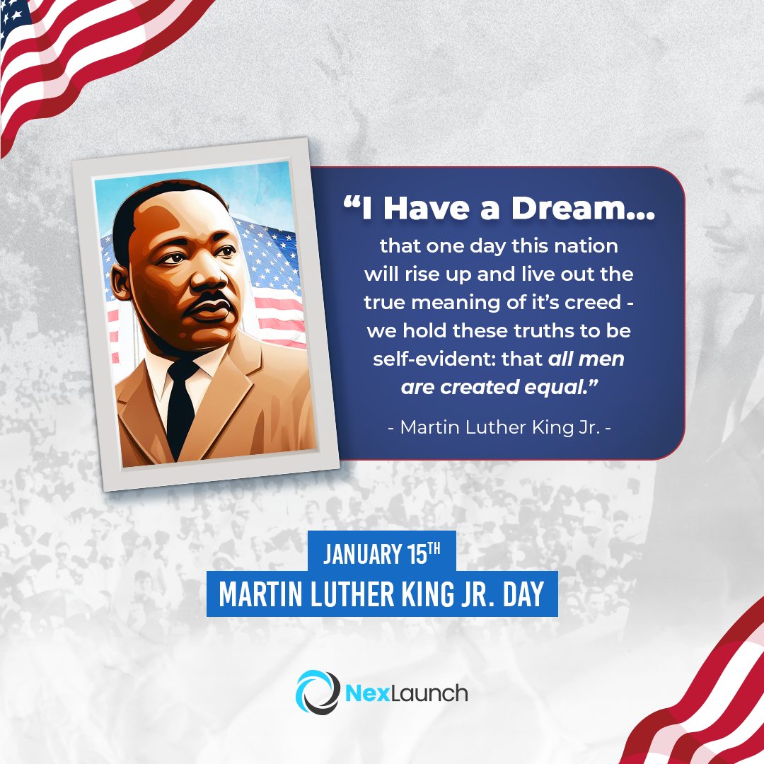 NexLaunch's tweet photo. On this day, we honor a visionary who dared to dream of a more just and equal world. Let's continue the journey towards unity, understanding, and compassion. 

#NexLaunch  #DirectSelling #Marketing #DigitalMarketing https://t.co/monFZiaTgs