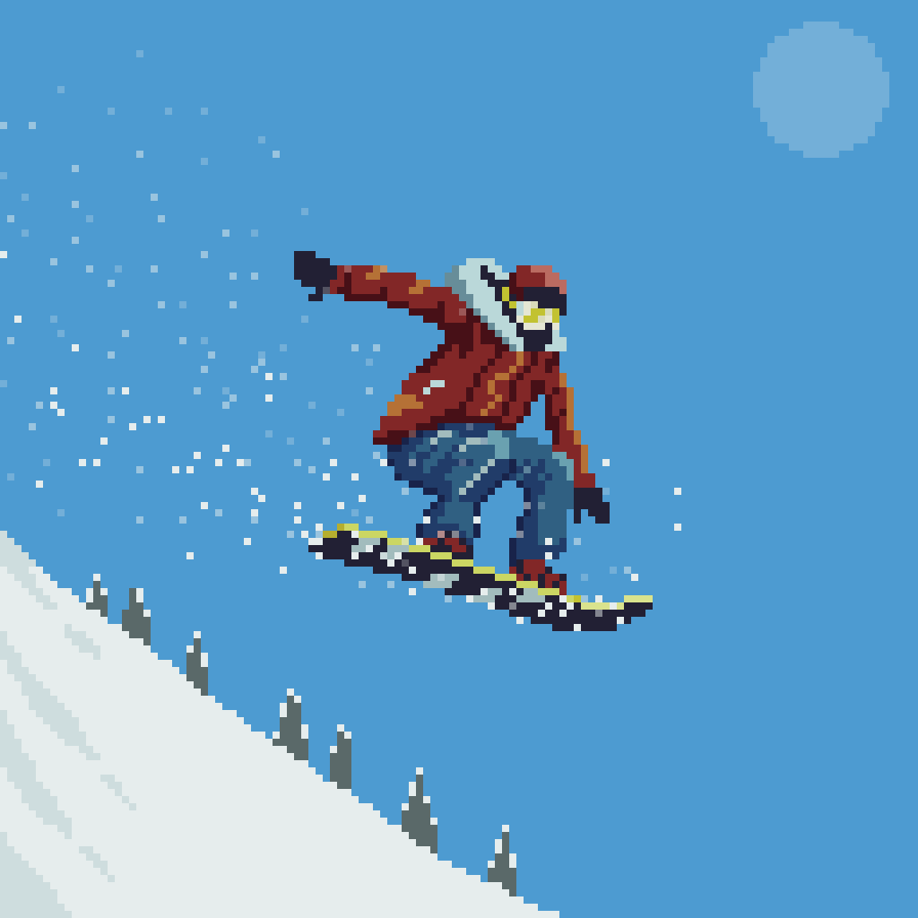 PixAngel43's tweet image. Nothing like the mountains for a #slider
@Pixel_Dailies 
#pixelart #aseprite