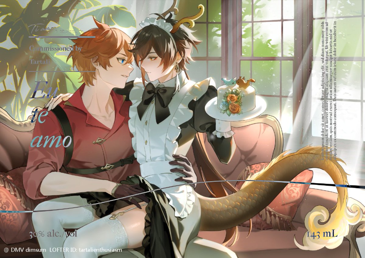 tartar_sous's tweet photo. [tartagIia's dragon maid]
"zhongIi lost a bet so he wears maid outfit."
(fan submission)
#公钟 #タル鍾 #tartali https://t.co/YAwguGGzGb