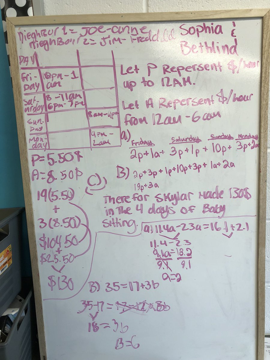 Working together to solve tricky math questions! <a href="/svdptiger/">St. Vincent de Paul</a>