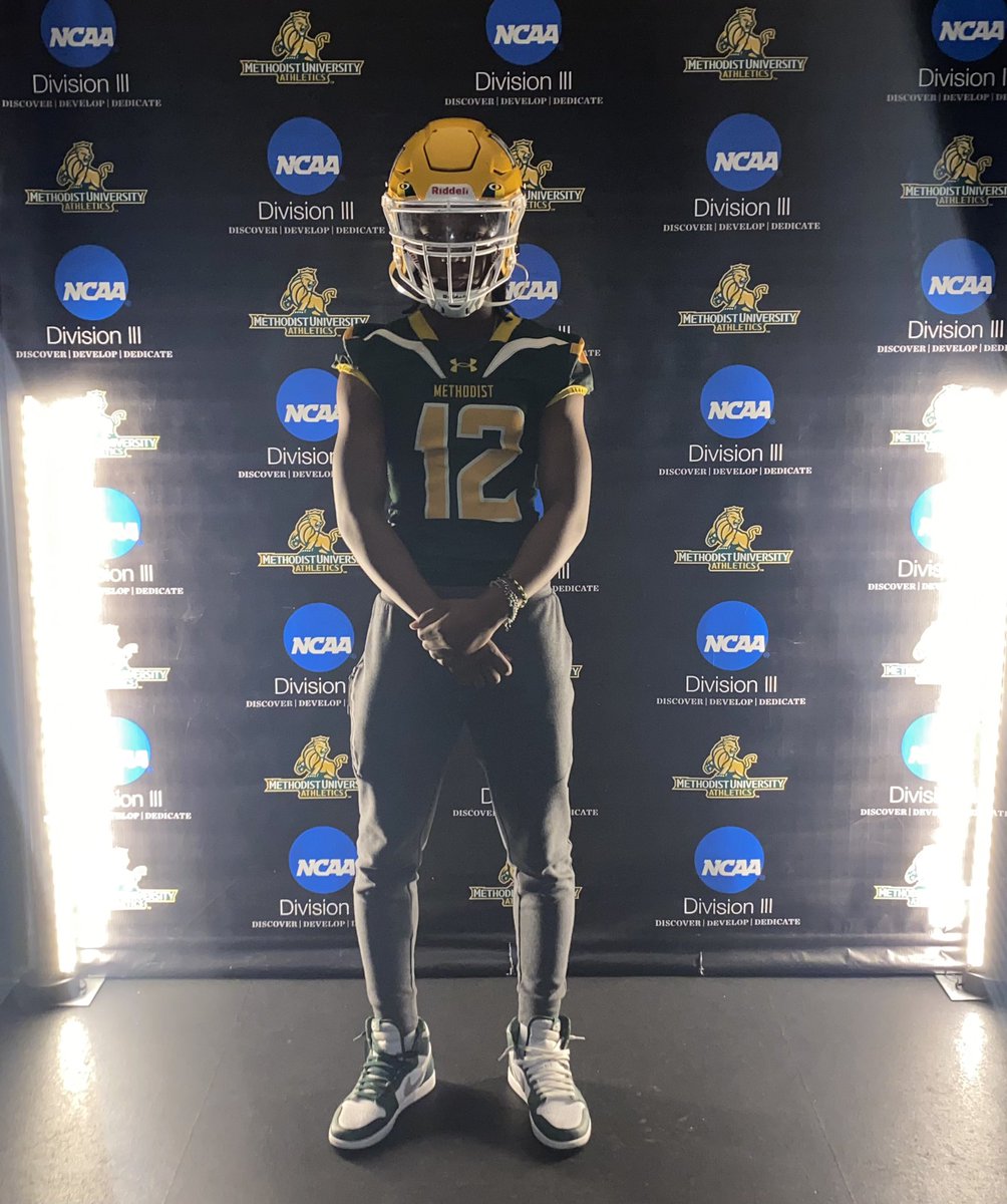 JalonWatkins12's tweet photo. Blessed to receive an official offer from @Methodist_FB . Thank you @_coachcccoleman and @CoachKwill for the opportunity! https://t.co/XmYXRPEJGI