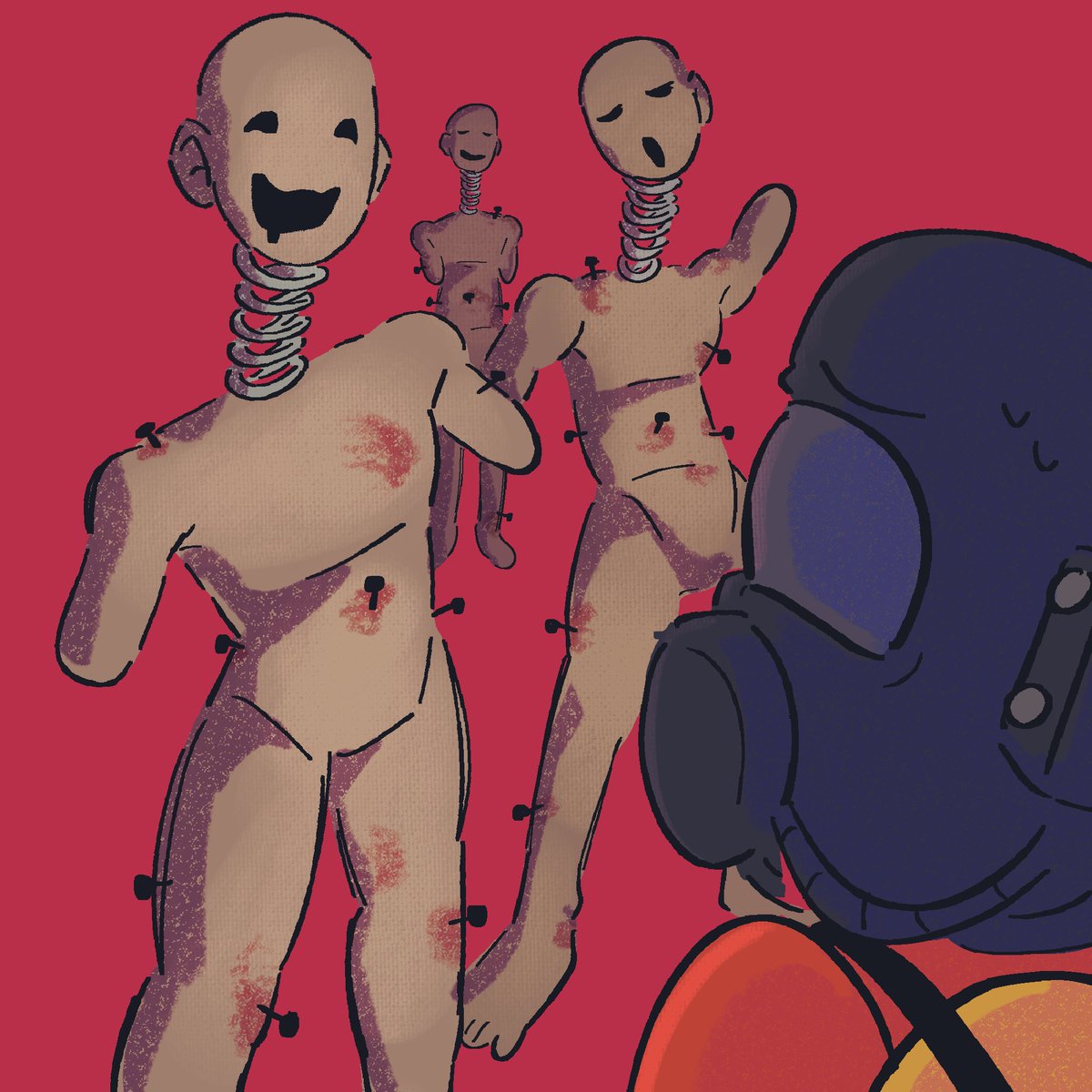 luckynevx's tweet photo. Cunty ass coilheads #lethalcompany #lethalcompanyfanart #coilhead #yeah https://t.co/SokclCMvWC