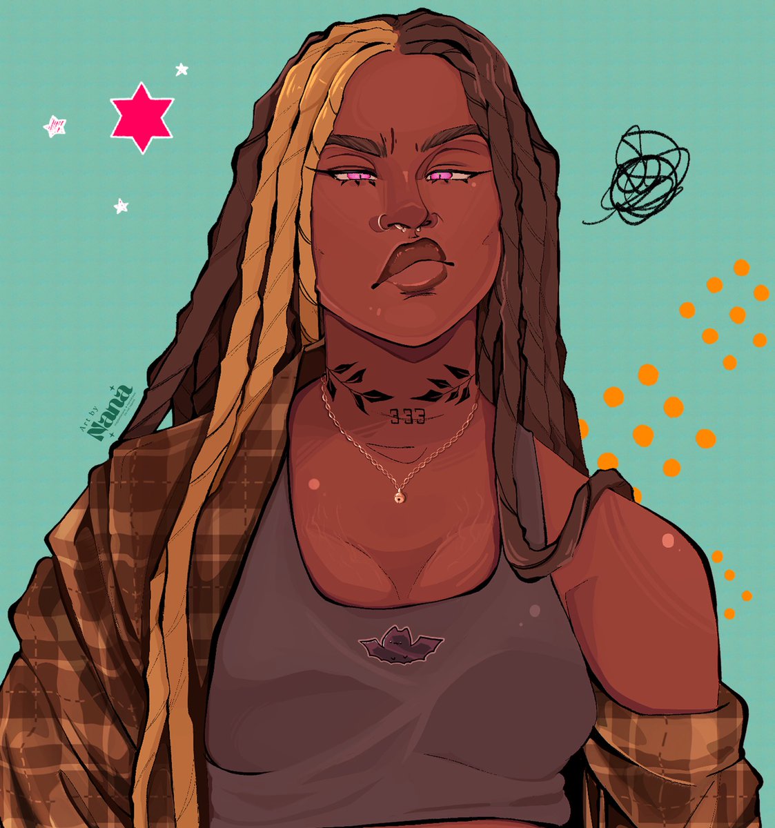 maybeitsnana's tweet image. Hiiii, I’m nana and yes this is a real person behind this account 🤲🏾
 #SupportHumanArtists