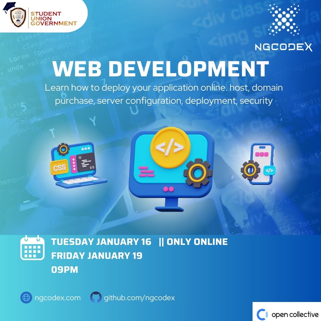 ngcodex's tweet image. Hey Guys we&apos;re all expecting you to join to devellop the web with our great freind @codeurzebs the 22 of this month.
 #ngcodex #ictu #web #serveronline