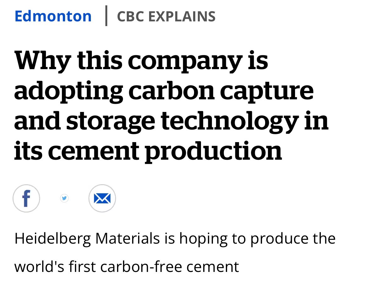 This is a made-in-Alberta success story which will reduce emissions and create jobs! I was so pleased to join Heidelberg in August to help commission the world’s first CCUS pilot cement plant.   We look forward to many more opportunities in the future. cbc.ca/amp/1.7080725