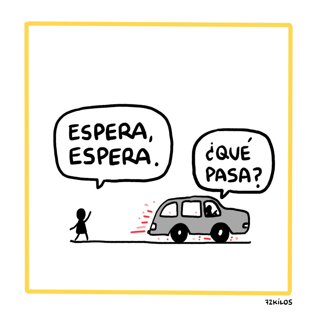 72kilos's tweet photo. Ibas con prisa. https://t.co/rEZZeBbIks