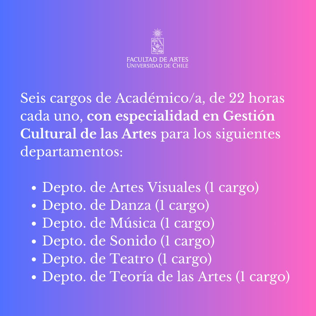 Facultad de Artes tweet media