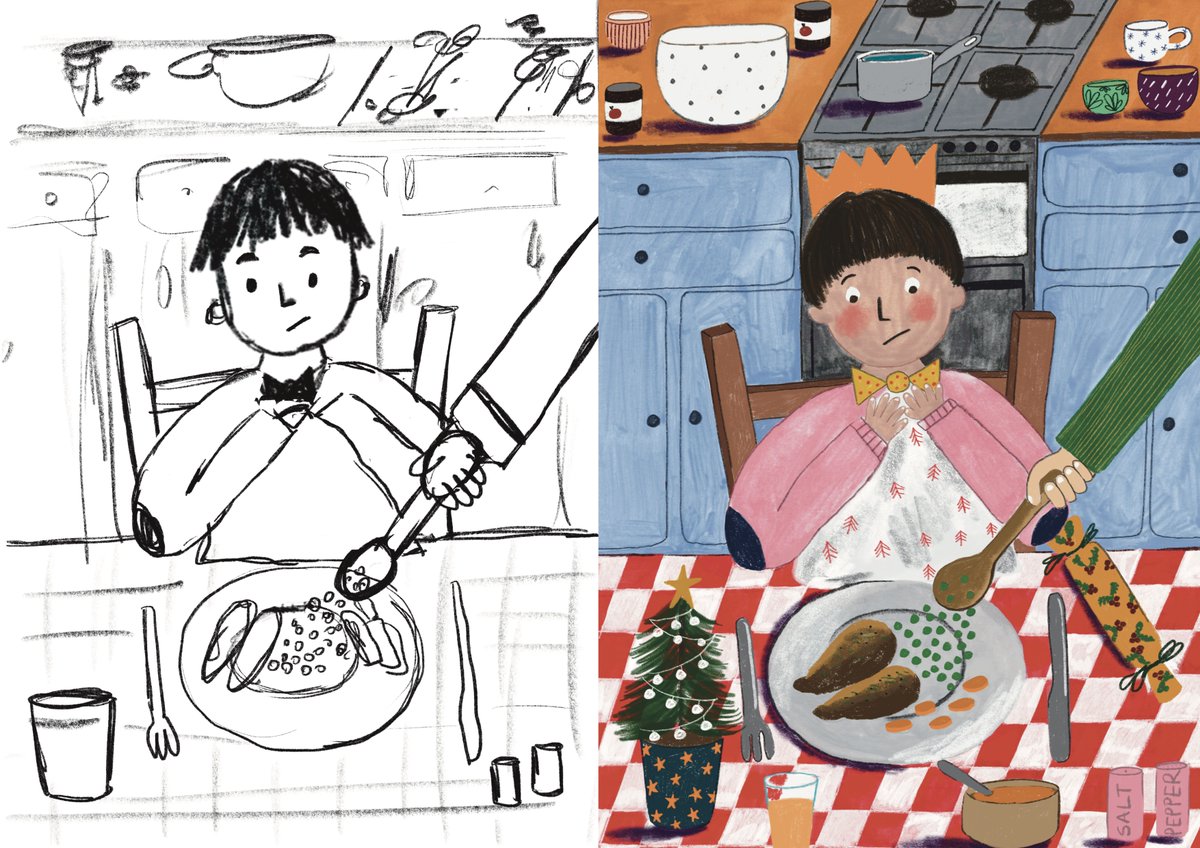 namiralph's tweet photo. @lizzystewart Hi Lizzy, hope you're well! It's really good to see your process. This is the before and after I usually share with new clients. It's mainly to convey that the roughs don't reflect final quality😆🎨✏️ https://t.co/EZZN4oFf1R