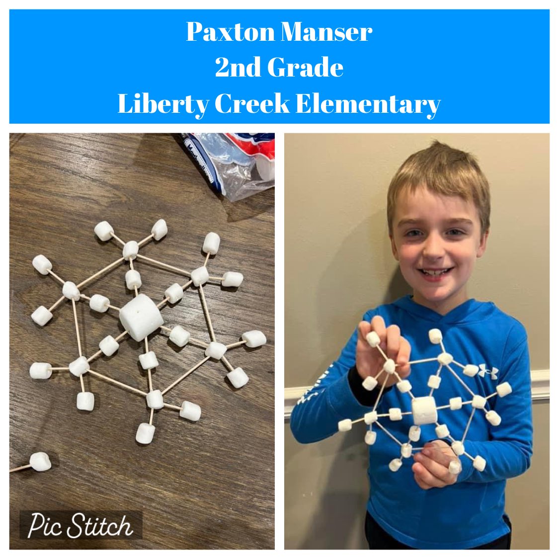 AlisonBClifton's tweet photo. #SumnerSTEM @LCESTEAM @LCEWolves
@sumnerstem
Paxton,2nd grader, at LCE built a cool marshmallow for the STEM challenge!!❄️❄️ https://t.co/FJsCb15btN