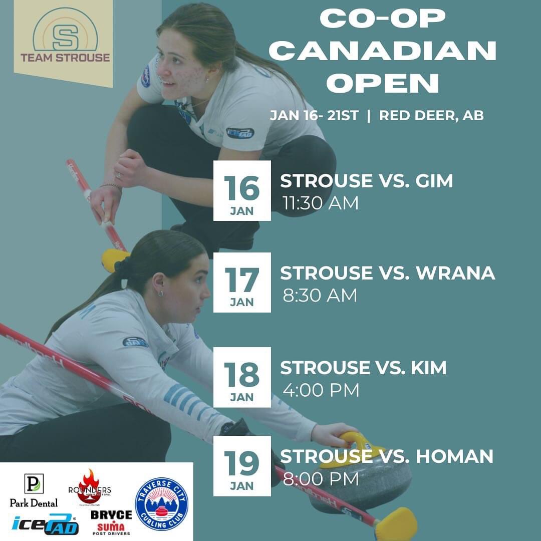 Team Strouse (@team_strouse) on Twitter photo Excited to start our journey at the <a href="/grandslamcurl/">Grand Slam of Curling</a> Co-op Canadian Open in Red Deer, AB. Excited to start our journey at the <a href="/grandslamcurl/">Grand Slam of Curling</a> Co-op Canadian Open in Red Deer, AB.