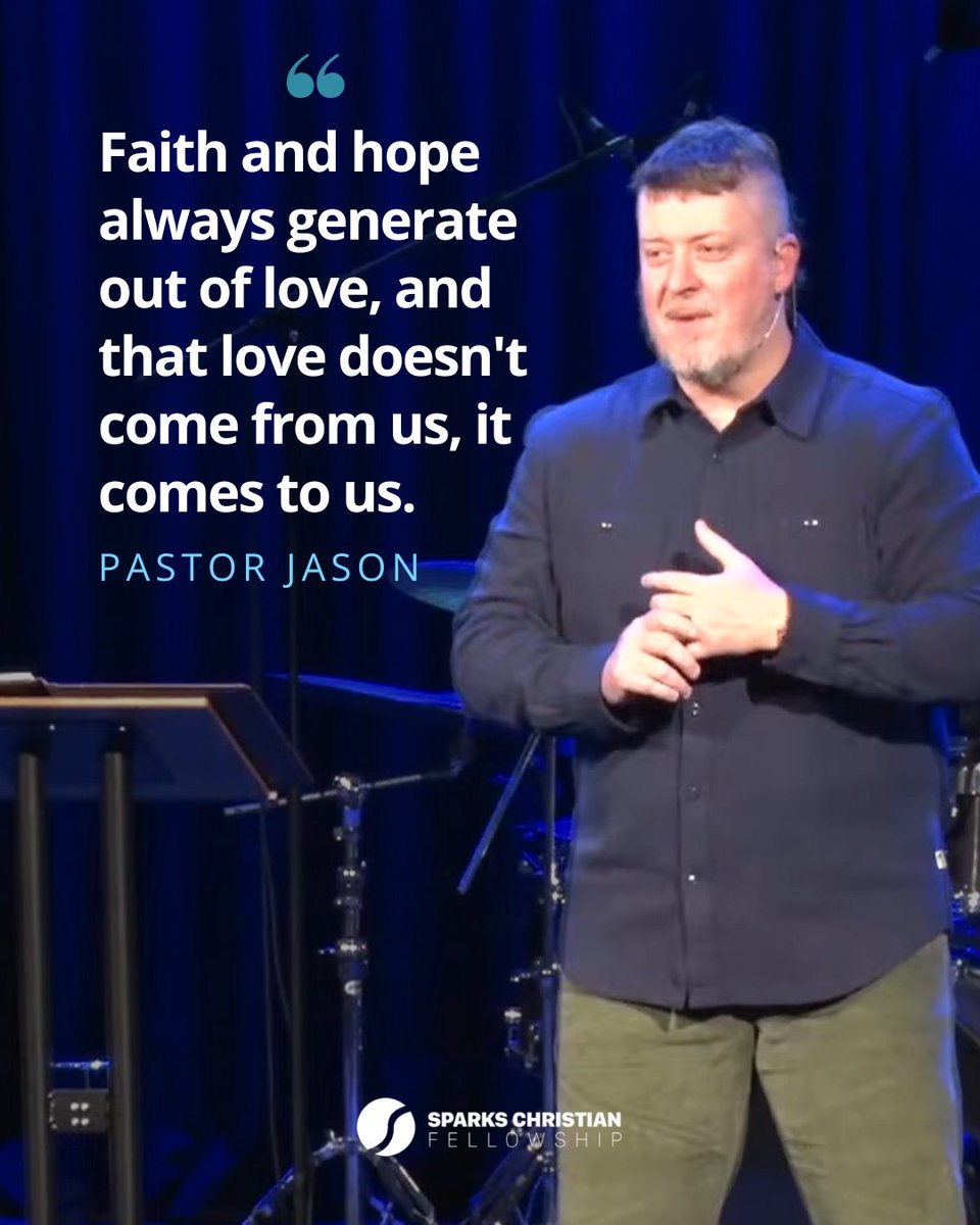 The journey of faith and hope begins with recognizing the boundless love that comes to us. Remember: it's not about creating love; it's about receiving and sharing the love that comes to us.

#SparksChristianFellowship #GodsBlessings #GodsGoodness #SermonQuote #FaithAndHope