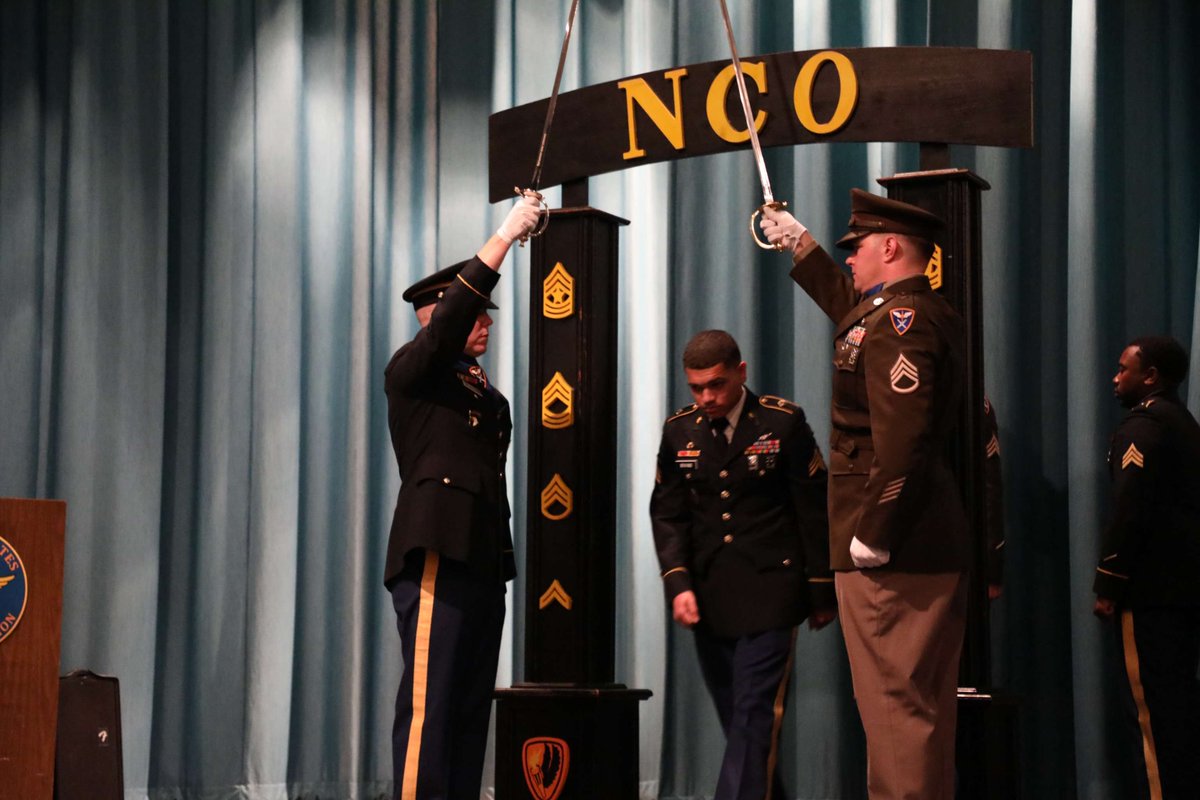 The 110th Aviation Brigade conducts a Noncommissioned Officer Induction Ceremony at Fort Novosel, Ala., Dec. 8, 2023. (U.S. Army photo by Kelly Morris)