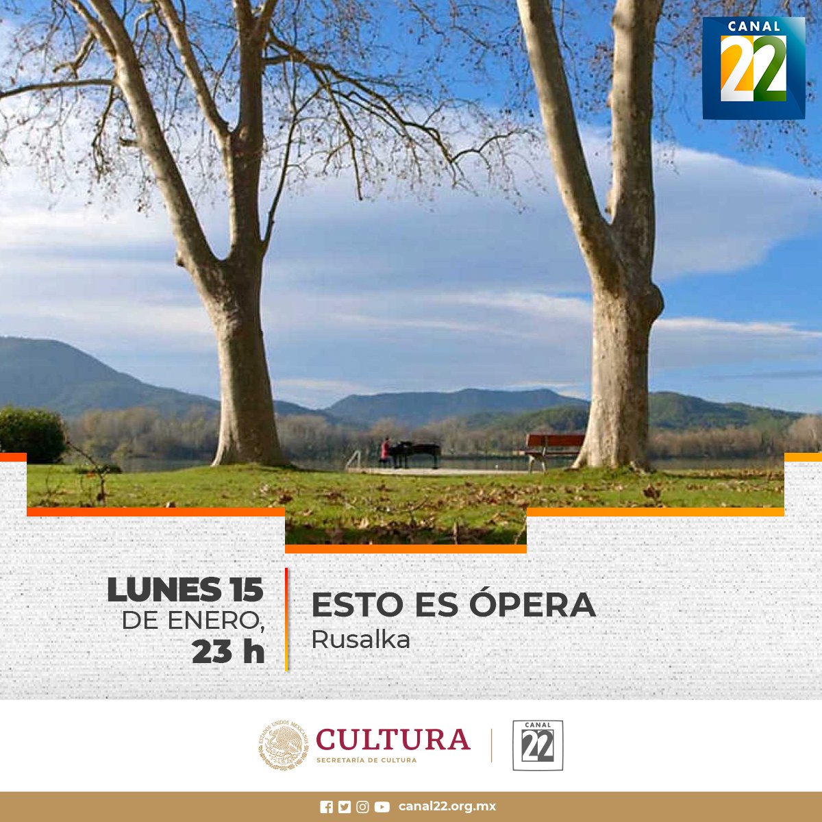 Canal22's tweet image. Disfruta de la programación del día de hoy📺:

🎨#PinturasRupestresDeBajaCalifornia
🕕18:00 h

🎬 @marquesina22 
🕟19:00 h

🗣 #Debate22
🕟22:00 h

🏳️‍⚧️#Transcultura
🕟22:30 h

🎭#EstoEsÓpera
🕟23:00 h