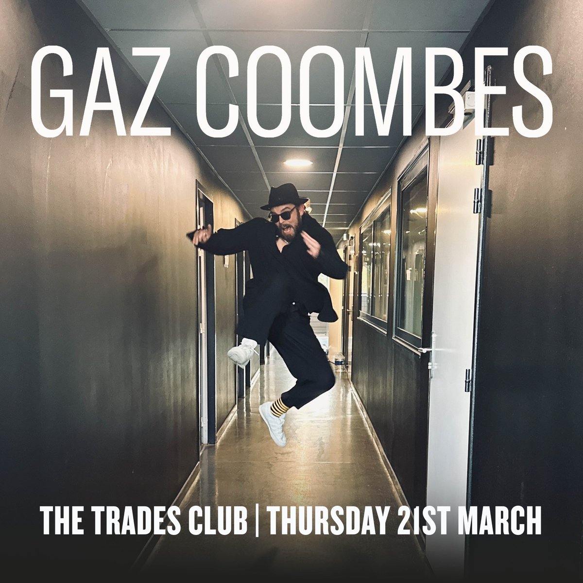 ⚡NEWSFLASH ⚡ @GazCoombes plays a special intimate show at The Trades Club #hebdenbridge in March! Tickets go onsale Friday 10am from thetradesclub.com << tell your friends >>