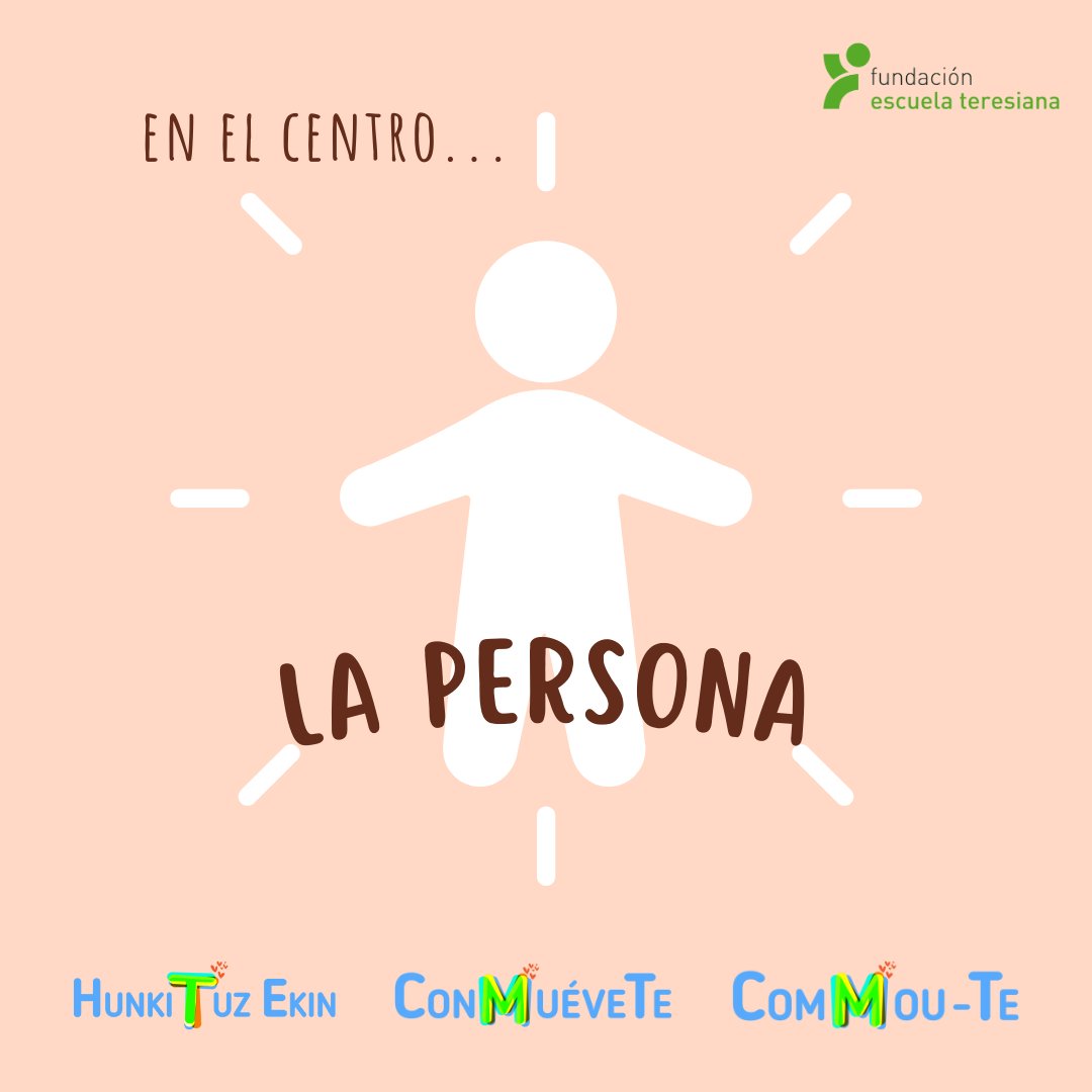 En el centro de nuestra labor educativa está la persona.
Queremos identificar lo esencial de cada persona y potenciarlo.

#somosteresianos
 
#ConMuéveTe💕
#ComMouTe💕 
#HunkiTuzEkin💕