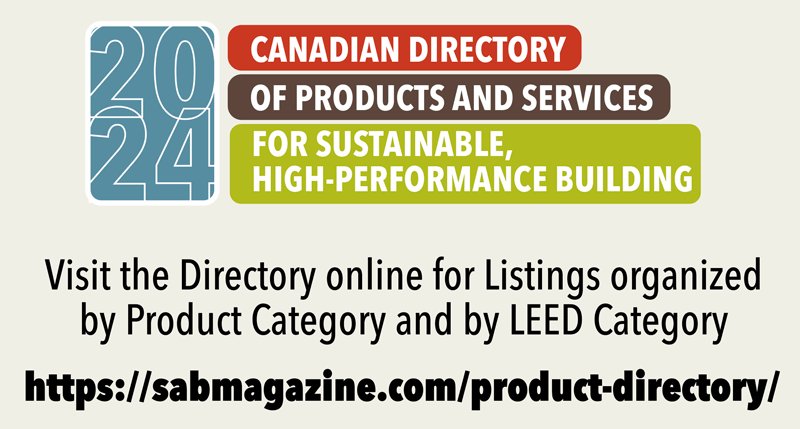 Just up on the SABMag web site, check out the 2024 Directory of Products and Services for Sustainable, High-Performance Building sabmagazine.com/product-direct…